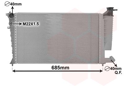VAN WEZEL radiatorius, variklio aušinimas 09002135